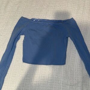SHEIN Dusty Blue Long Sleeve Top
